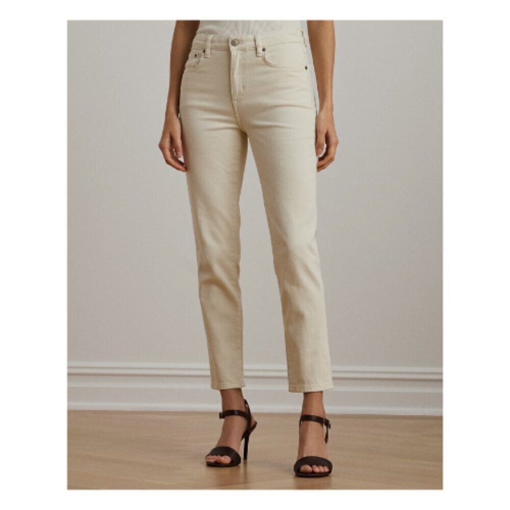 LRL Lauren Jeans Co. Women's Classic Ankle Jeans Beige Size 6 Petite - Picture 2 of 10
